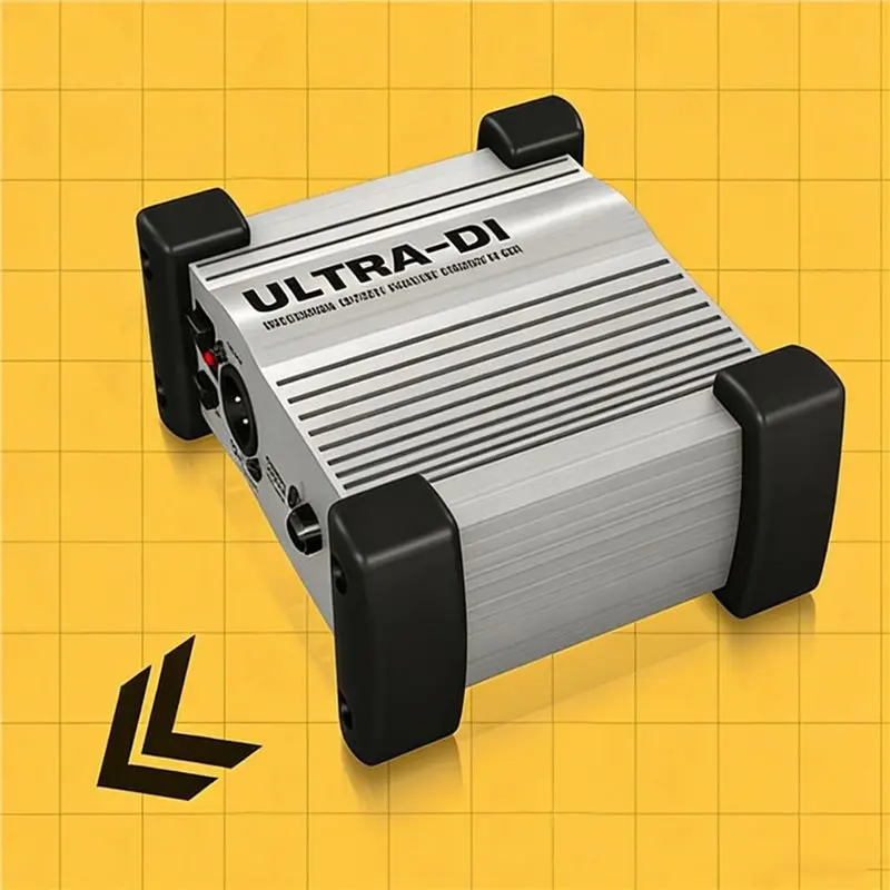 B76B ULTRA-DI DI100 Professional Battery Phantom Powered DI-Box Direct Injection Box for Stage Studio Balanced Circuit Output