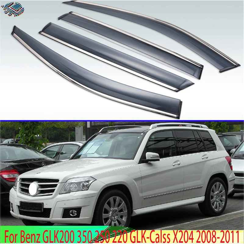 

Для Benz GLK200 350 250 220 GLK-Calss X204 2008-2011 автомобильные боковые окна ветровые дефлекторы лобового стекла тонированные солнцезащитные козырьки аксессуары