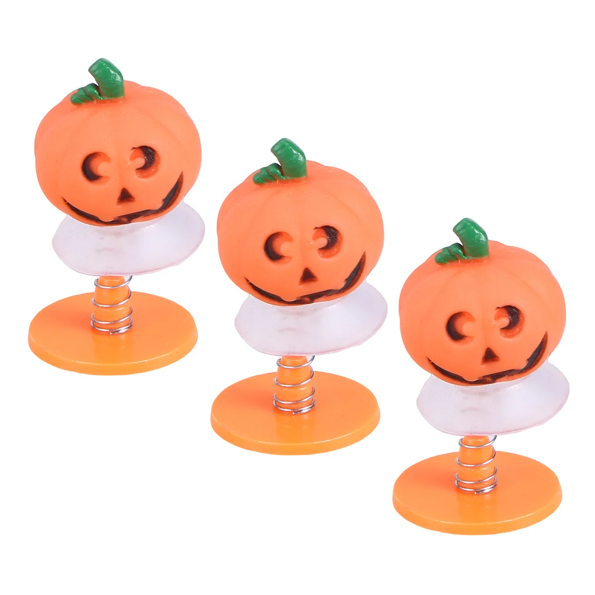 3 قطع هالوين اليقطين شكل مصاصة كذاب للأطفال القفز الصغيرة الزخرفية يطير القفز ترتد لعبة البلاستيك الربيع الجدة #1