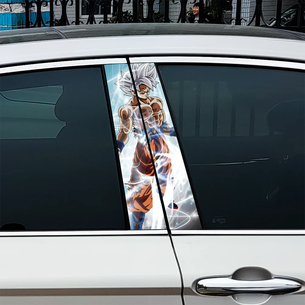 Son Goku Car Stickers Waterproof Auto B Pillar Decor Cover Scratches Durable Car Doors Pillar Vinyl Decals Vehicle Decors
