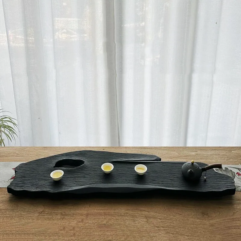 Irregular Tableware Tea Tray Black Hospitality Living Room Long Chinese Stone Office Tea Tray Luxury Bandejas Home Decorationgs 3
