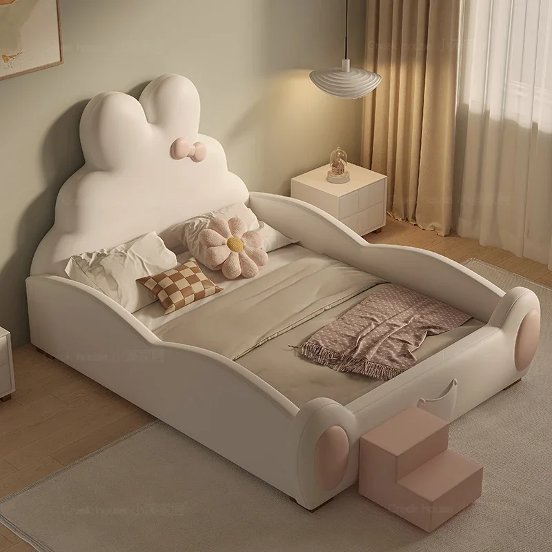 Tempat Tidur Ganda Modern Mewah Ganda Anak Perempuan Putri Putih Loteng Tempat Tidur Queen Anak Postmodern Letto Matrimoniale Furnitur Trendi