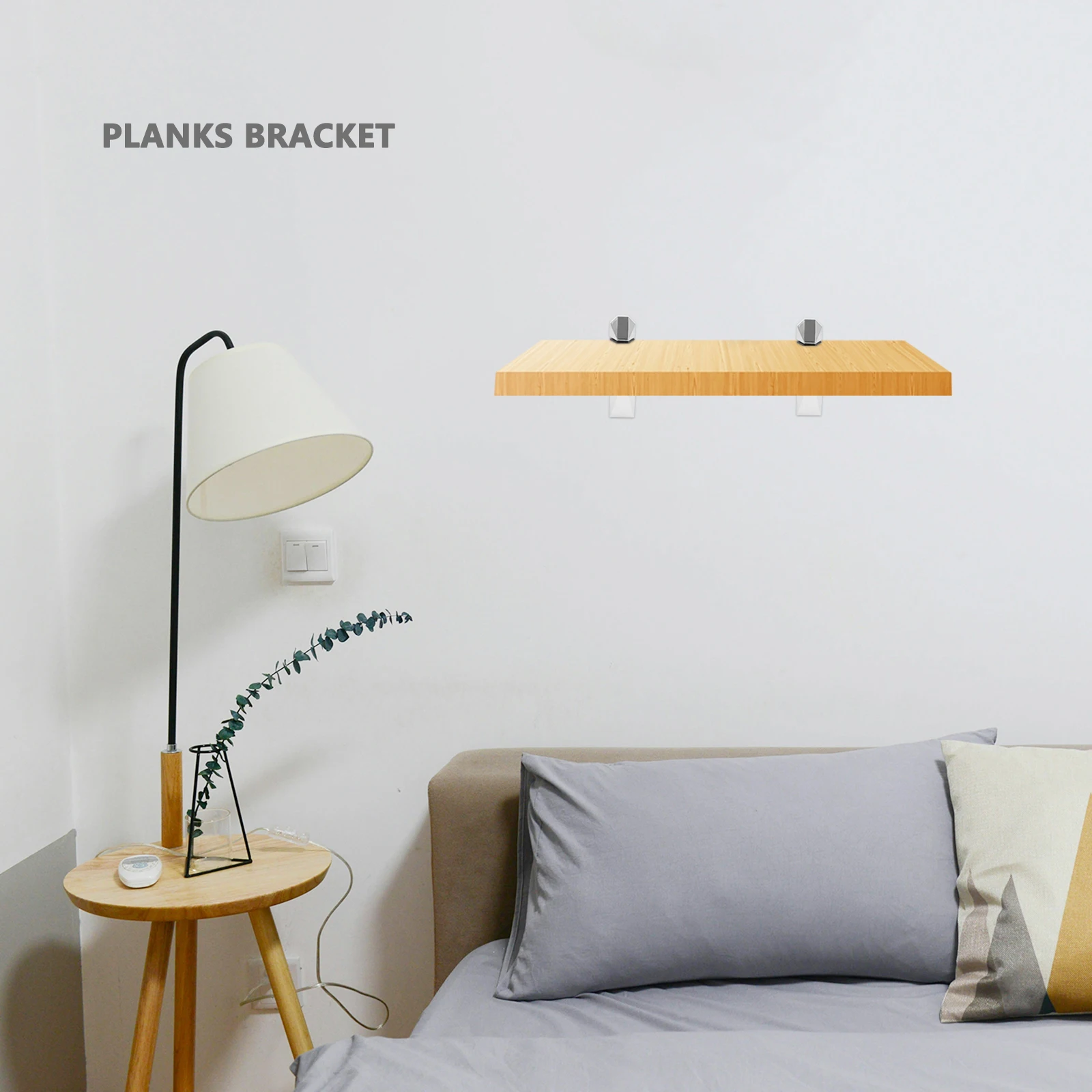 

2pcs Shelf Durable Wall Mount Support For Bathroom Mirror Frameless Glass Shower Panel Holder Brackets Glass Brackets Shower