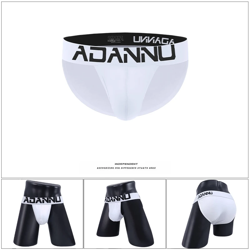 Men‘s High-Cut Cotton Briefs Breathable Athletic Lifting Shaping Fitness Underwear