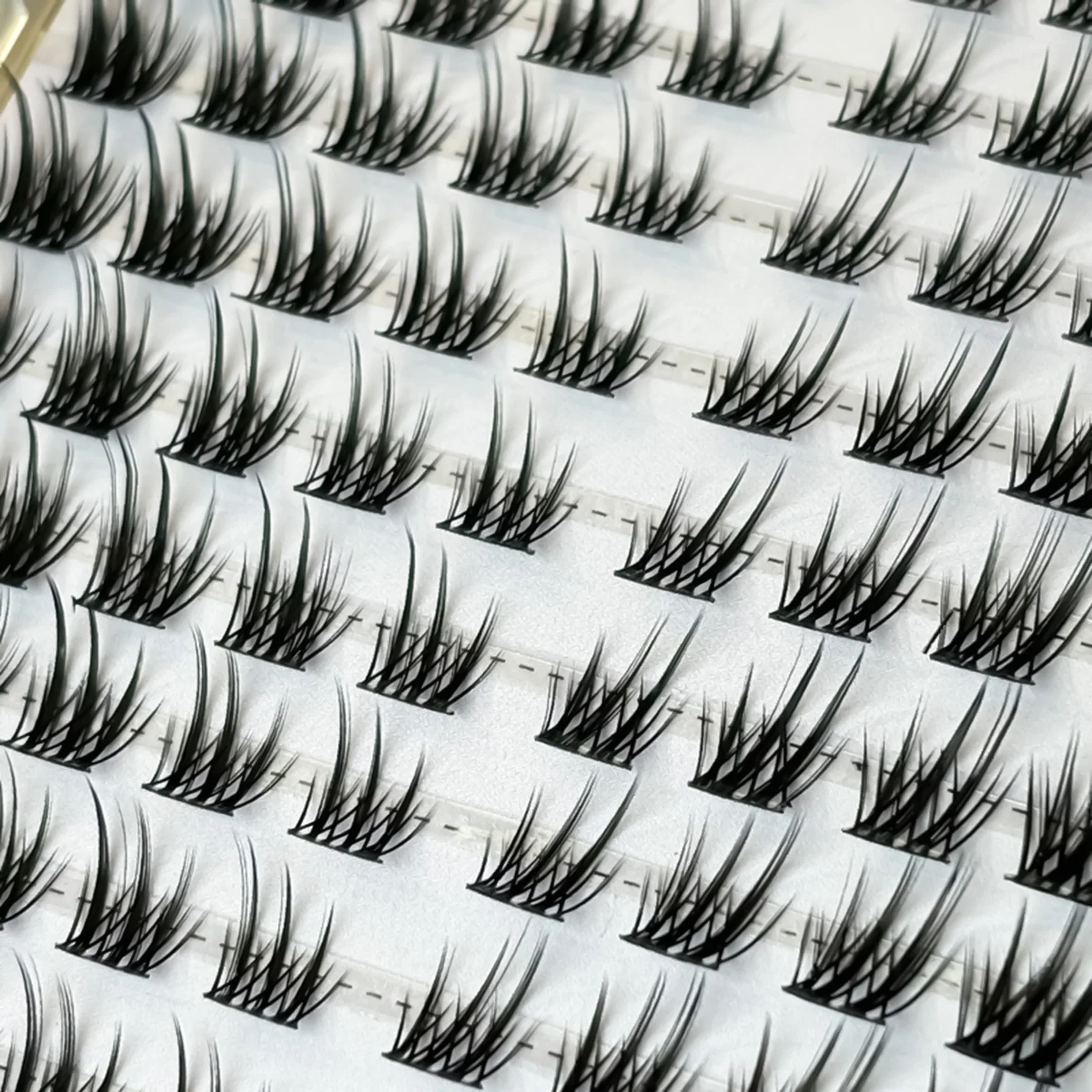 الثعلب العين الرموش الصناعية المجنح مسبقًا حجم المشجعين المانجا رمش مختلط طول 10-14 مللي متر رموش طبيعية سوداء اكسسوارات ماكياج #2