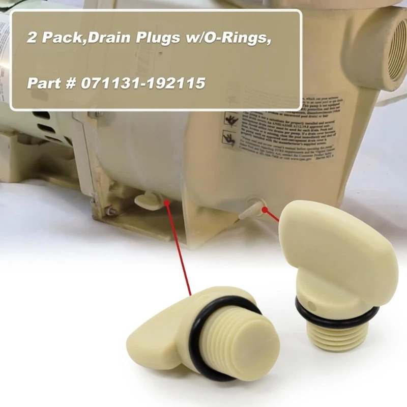 سدادات استنزاف حمام السباحة الاحترافي مع مجموعة صيانة حلقات المطاطية ملولبة