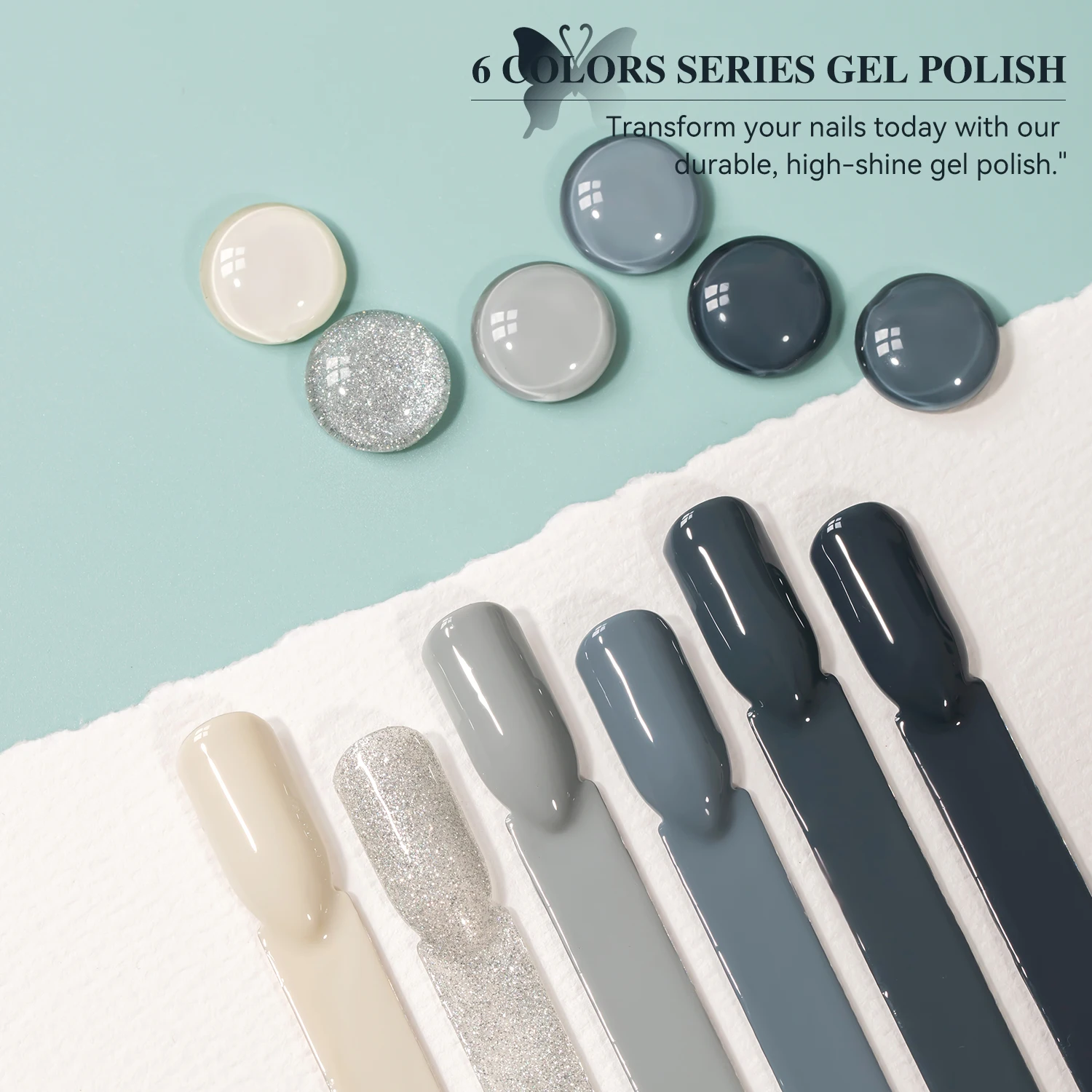 Vendeeni لوازم الأظافر الاتجاه الساخن 6 ألوان الخريف الشتاء هلام البولندية جمع تصميم مجاني TPO HEMA الحرة OEM طلاء الأظافر هلام خاص #2