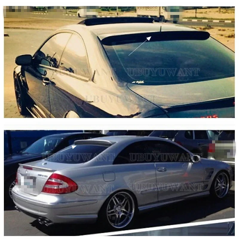 For Mercedes W209 CLK200 CLK280 CLK350 C209 Coupe 2003-2009 Carbon Fiber Car Roof Spoiler Rear Top Wings Body Kits Accessories