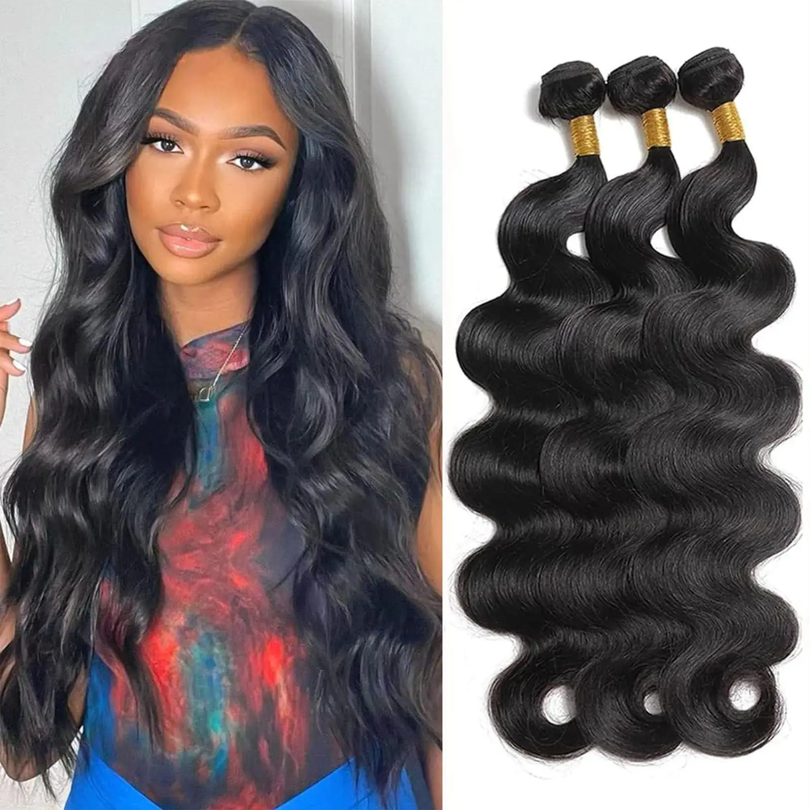 

Класс 12А, бразильские пучки человеческих волос с объемной волной, 100% бразильские девственные волосы, 14-30 дюймов, пучки волос Remy с двойным утком