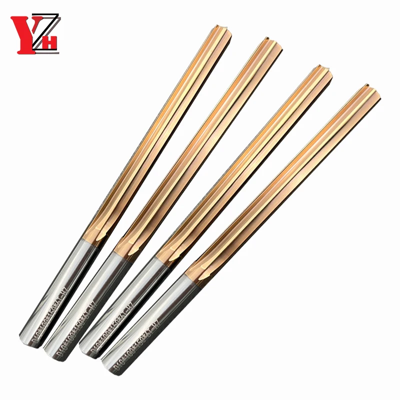 YZH 100mm 150mm Machine Reamer HRC60 Coated Straight Groove Tolerance H7 Harened Steel Metal Cutter CNC Turning Hole