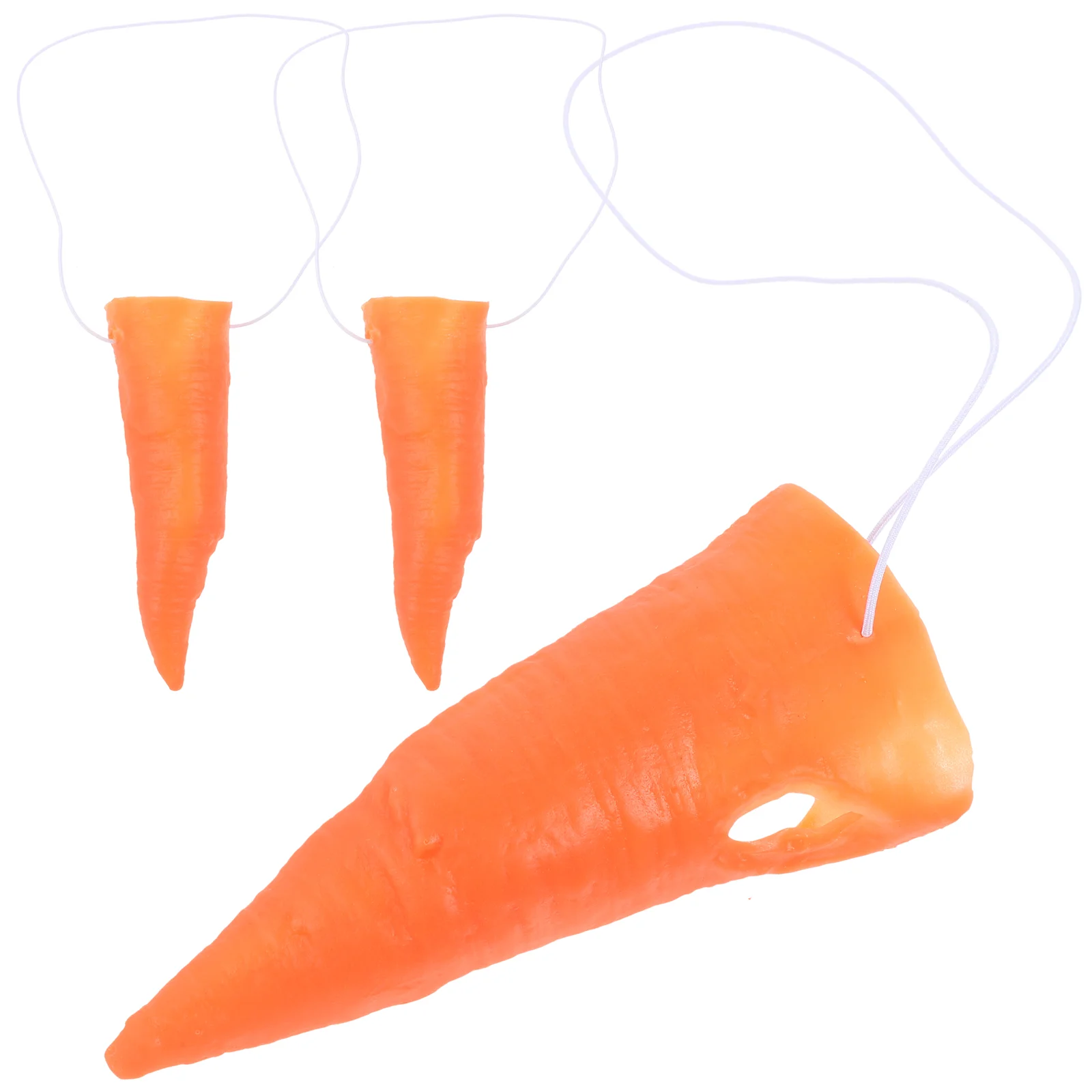 

3 Pcs Carrot Nose Ring Snowman Dressing Accessories Christmas Props Opal DIY Cosplay Vinyl Portable Miss Fake Carrots