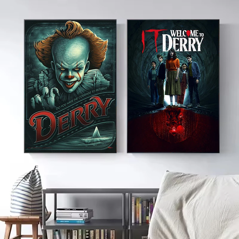 تكنولوجيا المعلومات مرحبا بكم في ديري 2025 المسلسل التلفزيوني الجديد الفيلم الكلاسيكي ريترو المشارك حائط لوح رسم الفن صور ديكور المنزل هدية عيد