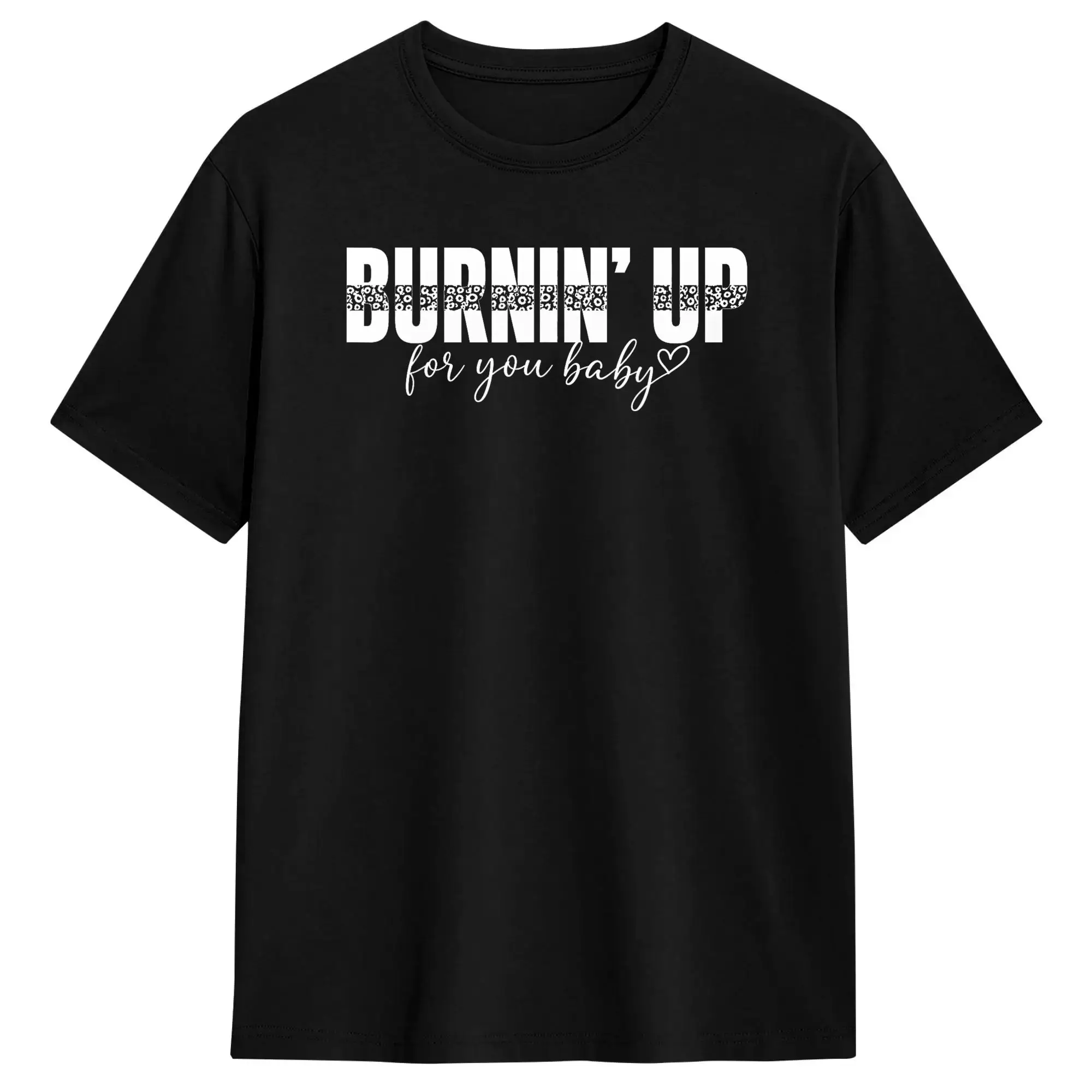 Vintage Burnin Up Print T-Shirt Summer  Hip Hop T-Shirts 100 Cotton O Neck Oversized Top Tees Short Sleeve Streetwear Tshirt