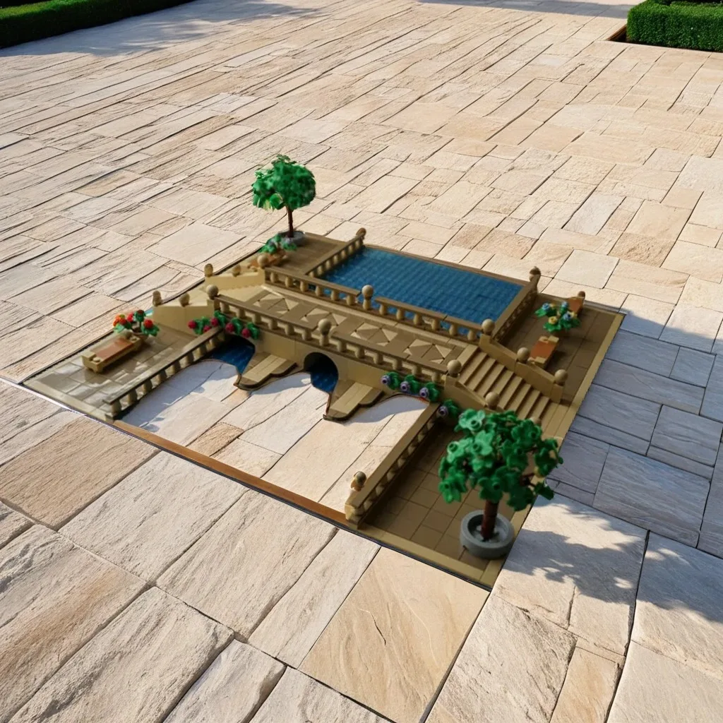 1291 деталь MOC Star Battle Theed Bridge, модель из строительных блоков, архитектурное ремесло, художественная коллекция, подарок на день рождения, творческое DIY, образовательный набор