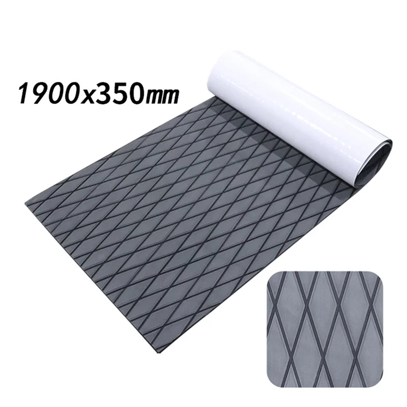 

2X коврик из пены EVA из искусственного тикового дерева, коврик для палубы лодки, лист для яхты, противоскользящий коврик, самоклеящийся автомобильный коврик 35X190 см