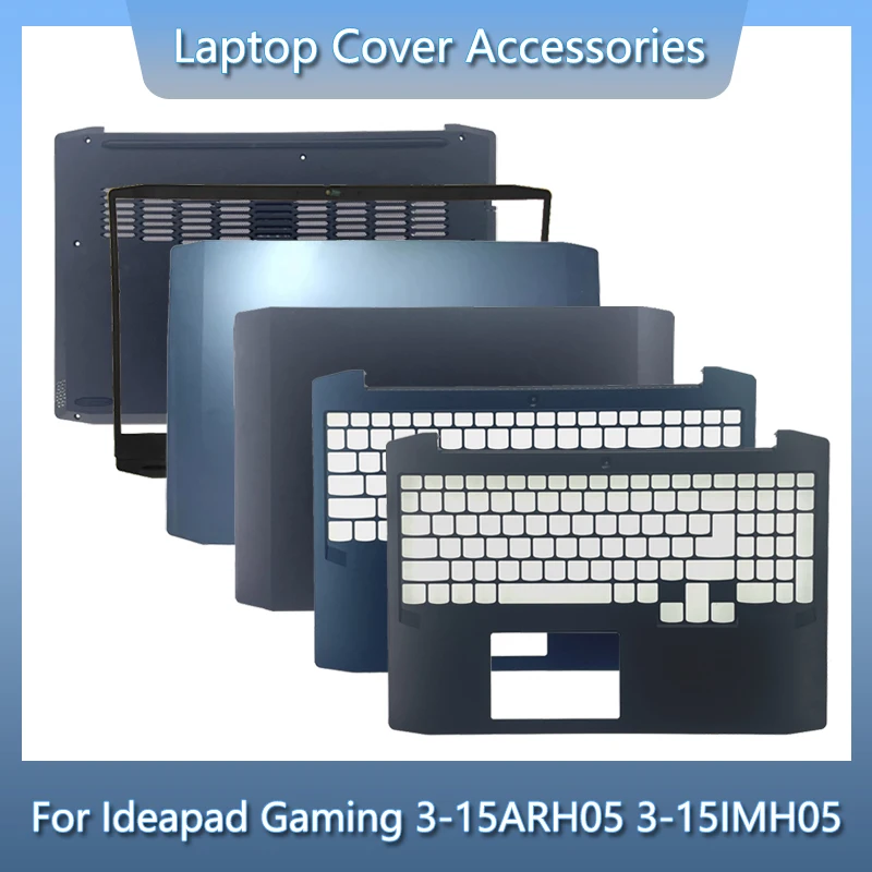 NEW For Ideapad Gaming 3-15ARH05 3-15IMH05 Laptop LCD Back Cover Front Bezel Hinges Palmrest Bottom Case