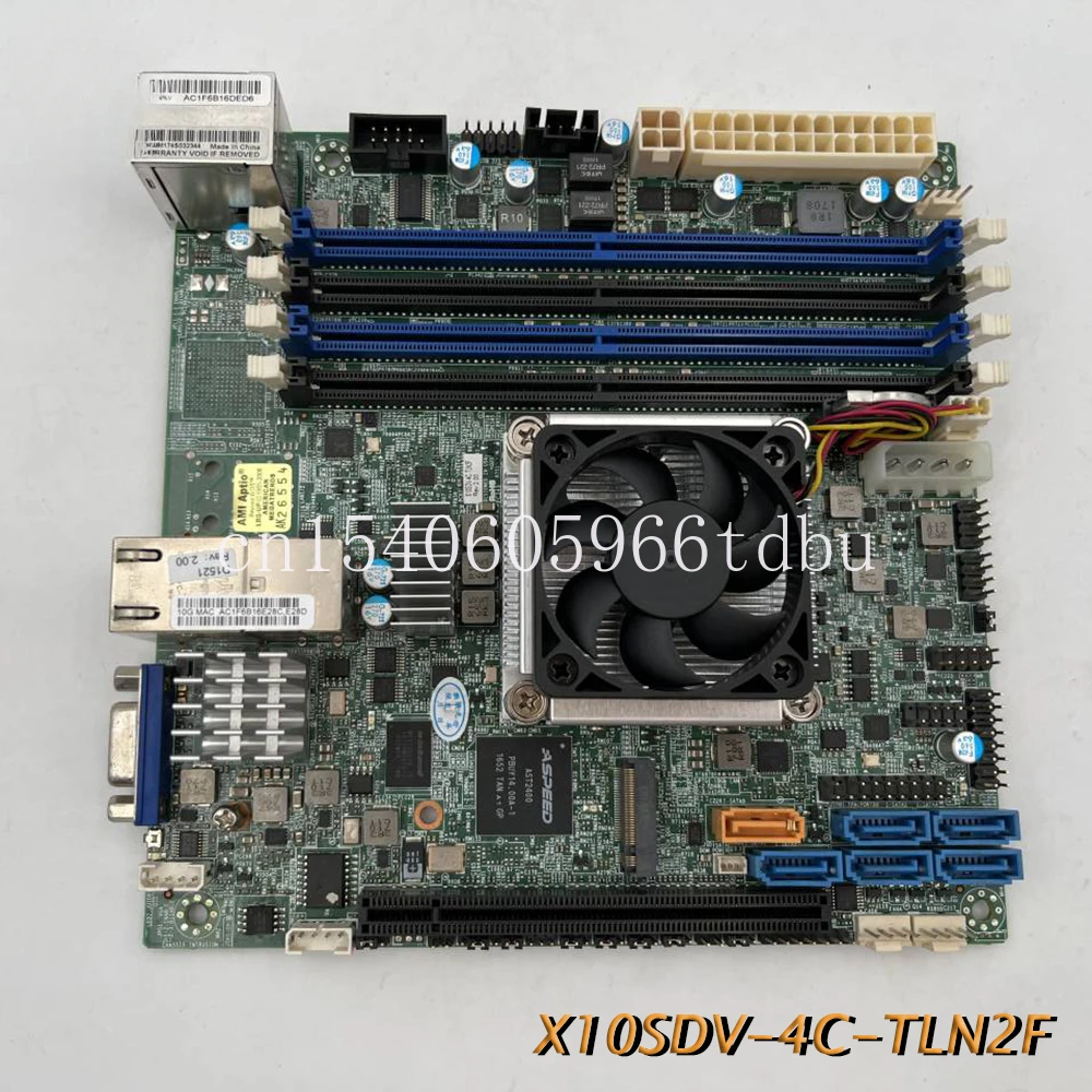 X10SDV-4C-TLN2F มาเธอร์บอร์ด D-1521 Mini ITX เซิร์ฟเวอร์ของ Intel Xeon สำหรับ MBD-X10SDV-4C-TLN2F Supermicro