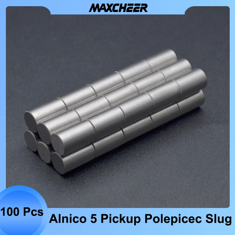 

100 Pcs Alnico 5 Electric Guitar Humbucker Pickup Polepiece Magnet Slug Rods