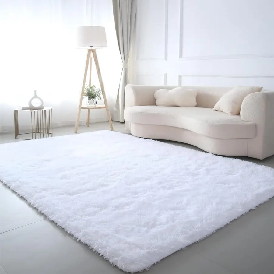 

Ultra Soft Shag Area Rug for Indoor, Kids Bedroom Living Room, NonSkid Modern Nursery Faux Fur Fluffy Plush Rugs for Christmas R