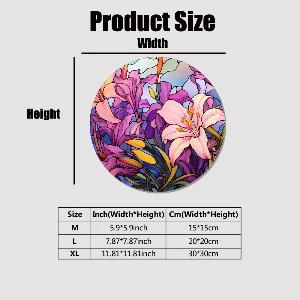 

1 pc nice Flower Round Acrylic Circular Signboard Decoration Plaque Living Room Hanging Items Garden Wall Home Decorations