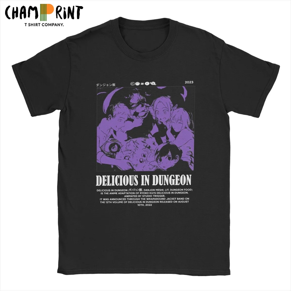 Delicious In Dungeon Itzusumi Meshi Anime T-Shirt Men Novelty Cotton Tees O Neck Short Sleeve T Shirts 6XL Clothing