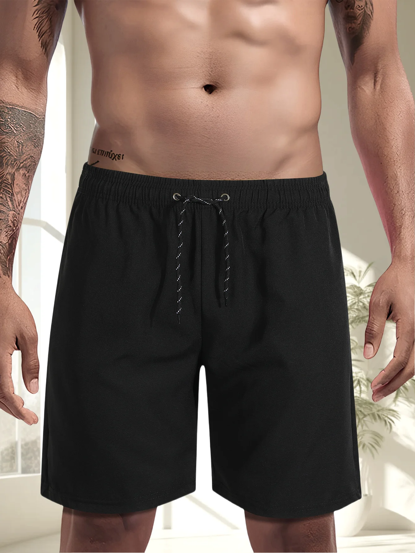 Men's beach pants, quick drying pants, men's shorts, breathable and waterproof sports casual pants, shorts