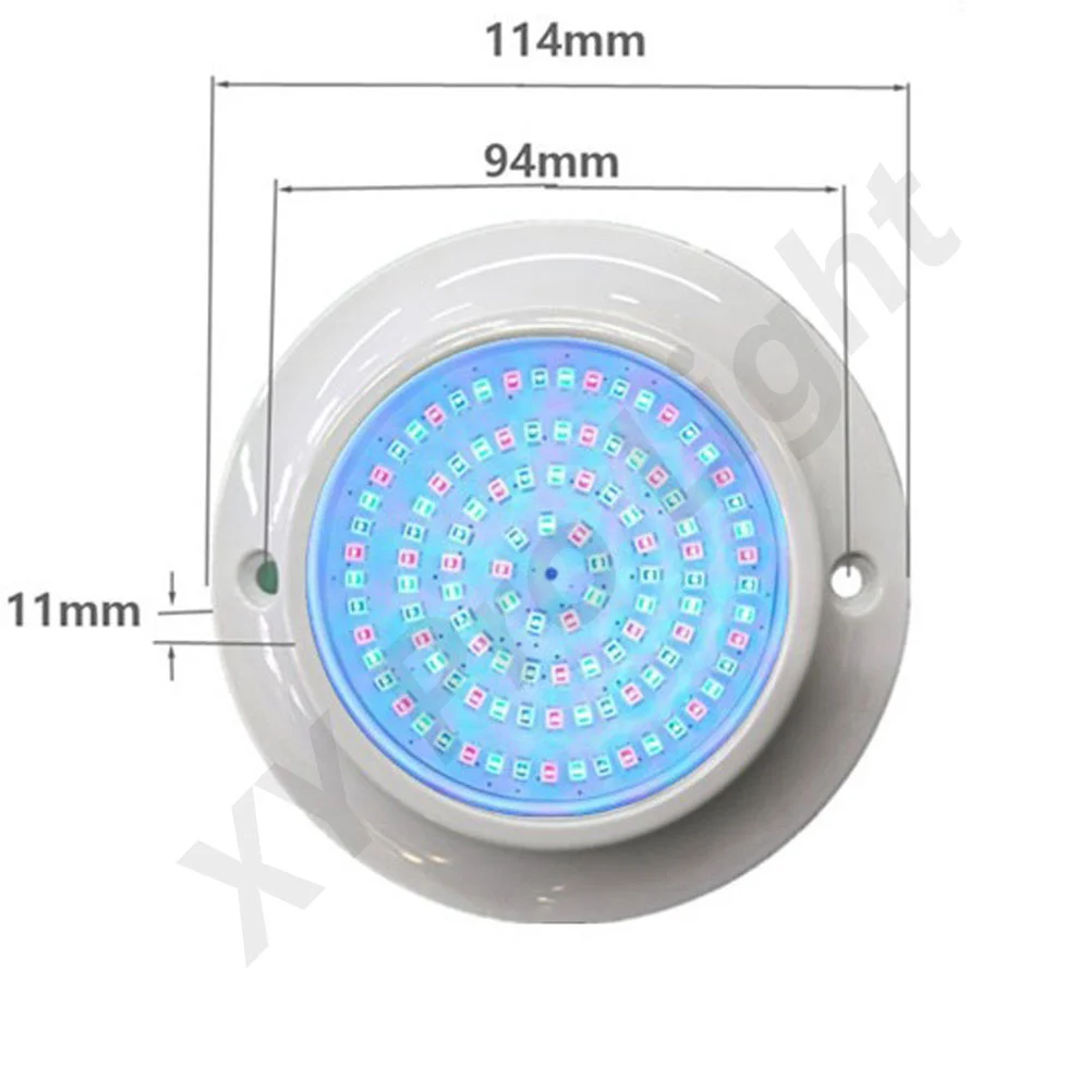 Imagem -02 - Brilho Subaquático Rgb Led Pool Light Dc12v Ip68 Impermeável ao ar Livre Interior Fonte Paisagem Piscina Spotlight 12w