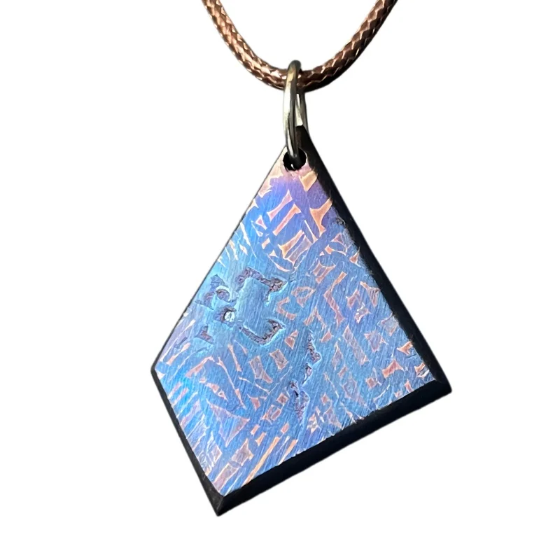 13.8g Muonionalusta meteorite pendant Natural iron meteorite pendant Meteorite slice Collection -LK231