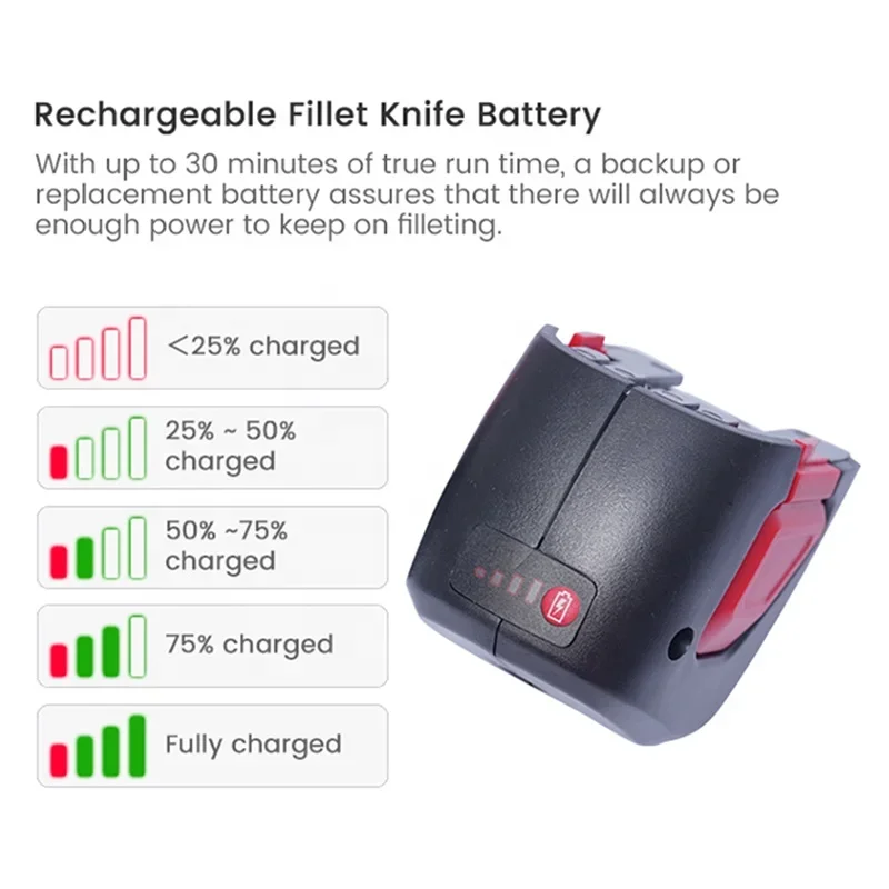 Replacement Rechargeable Battery Electric Meat Knife Electric Bread Knife Lithium Lon Cordless Fillet Knife  to Fillet Fish