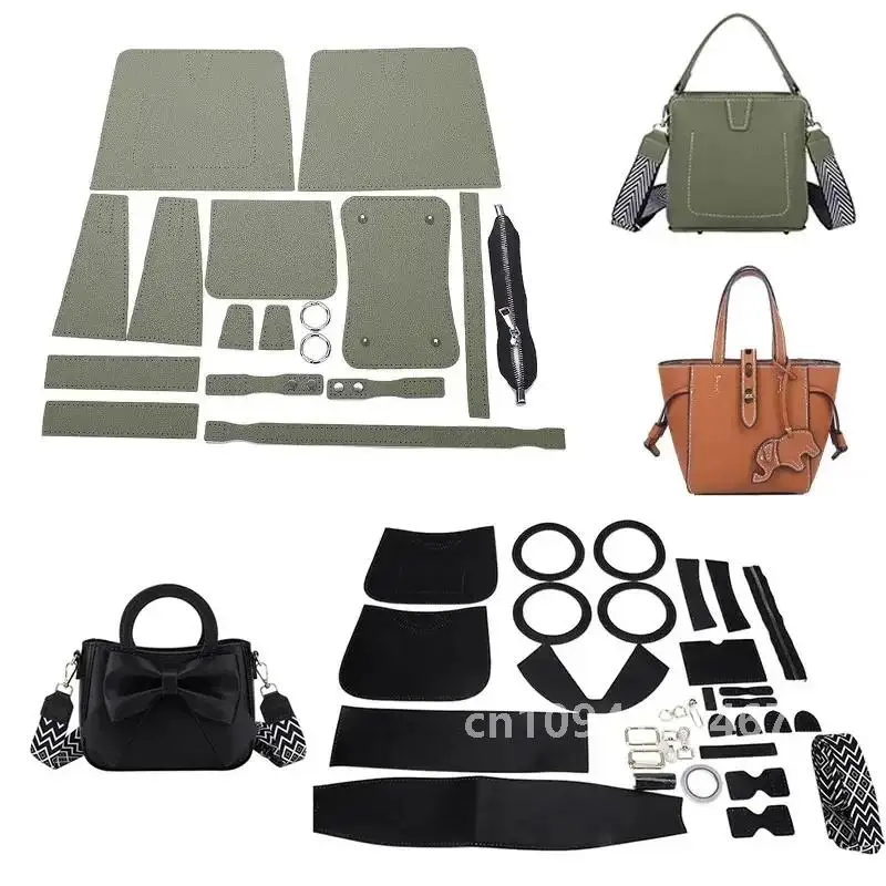 DIY Sewing Handmade Bag Set Shloulder Straps Luxury Leather Bag Making Kit Hand Stitching Accessories for Women's Handbag