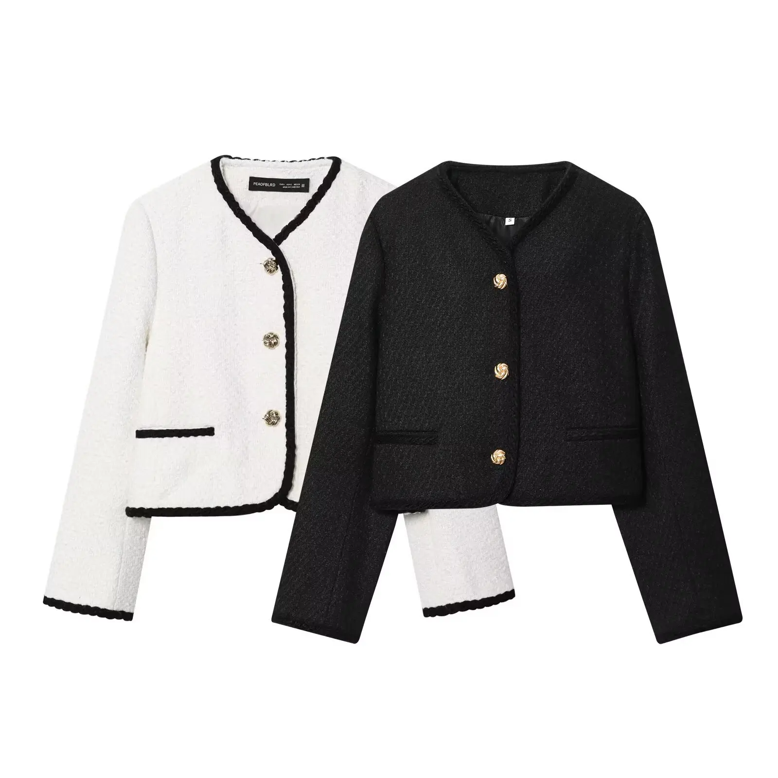 

Женские осенние куртки, новинка 2023 года, шикарные тонкие короткие пальто, женская мода, уличная элегантная молодежная осенняя одежда с длинными рукавами «Джокер»