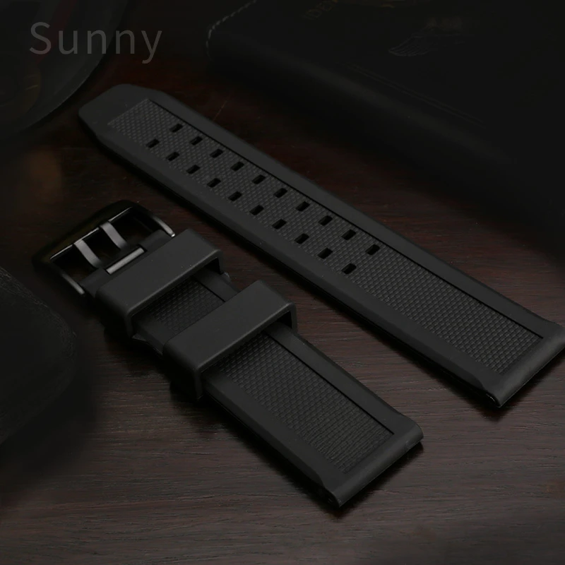 Para swiss luminox 7050 série 23 20mm esportes ao ar livre anti-alergia seguro silicone proteção ambiental pulseiras de borracha