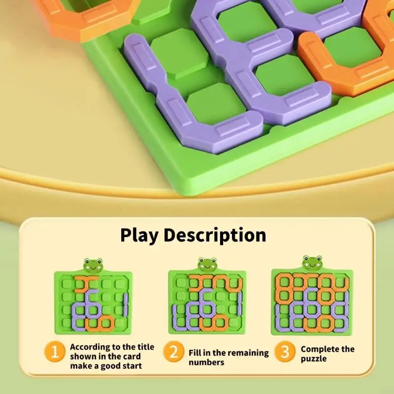 Puzzle chiffres dessin animé, bloc forme, labyrinthe jouet d'apprentissage pratique pour enfants, développement