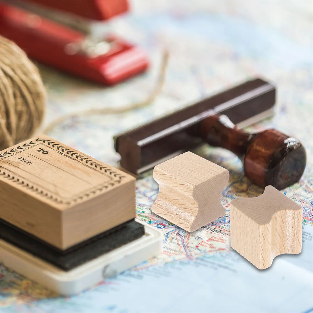 

20Pcs Wood Stamp Blanks Small Groove Carving Blank Wood Stamper DIY Decorative Wooden Stamps for Crafting Scrapbooking Journal