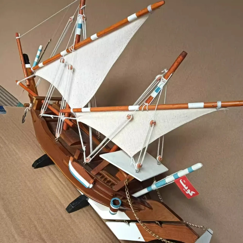 เรือใบไม้เครื่องประดับจําลอง STATIC เรือตกแต่งบ้าน Creative CRAFT เรือของขวัญ Smooth Sailing เครื่องประดับ