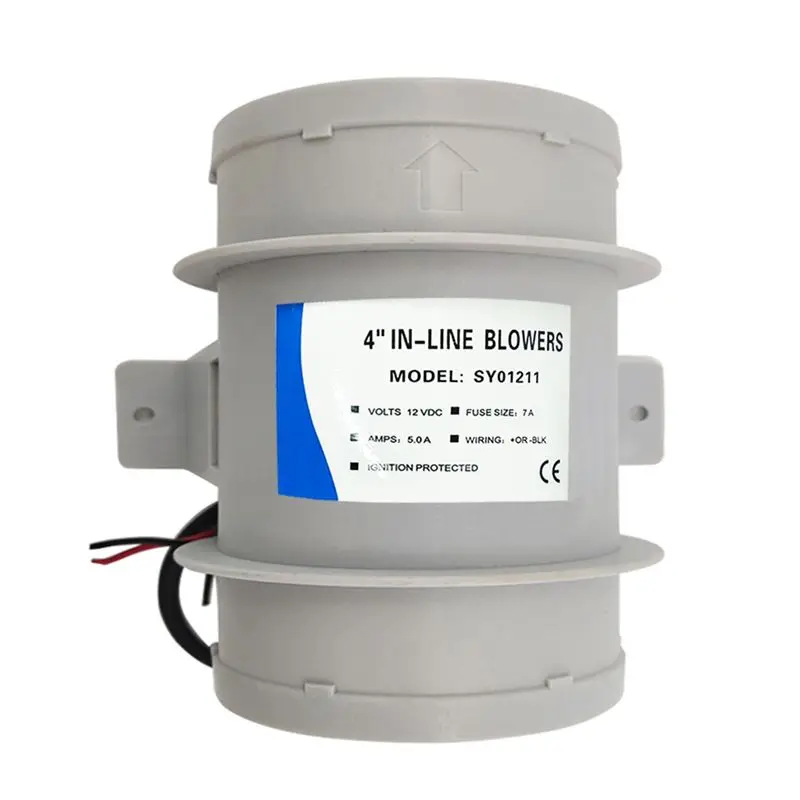 Reliable 4 Inch In-Line Blowers Boat Bilge Blower Cool Fan Marine Cabin Ventilation 12V,RV And Marine Accessories
