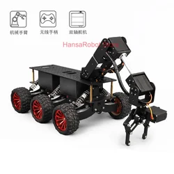 6WD PS2 Model Airplane Remote Control Off-road Shock Absorber Robot Car Robotic Arm Intelligent Car Chassis For Arduino