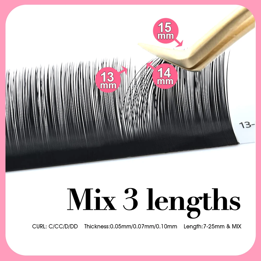 MASSCAKU 5Cases/lot 12 Rows Auto Fanning Lashes Blooming Volume Cilio C/CC/D/DD Curl Rapid Flowering Soft Silk Eyelash Extension