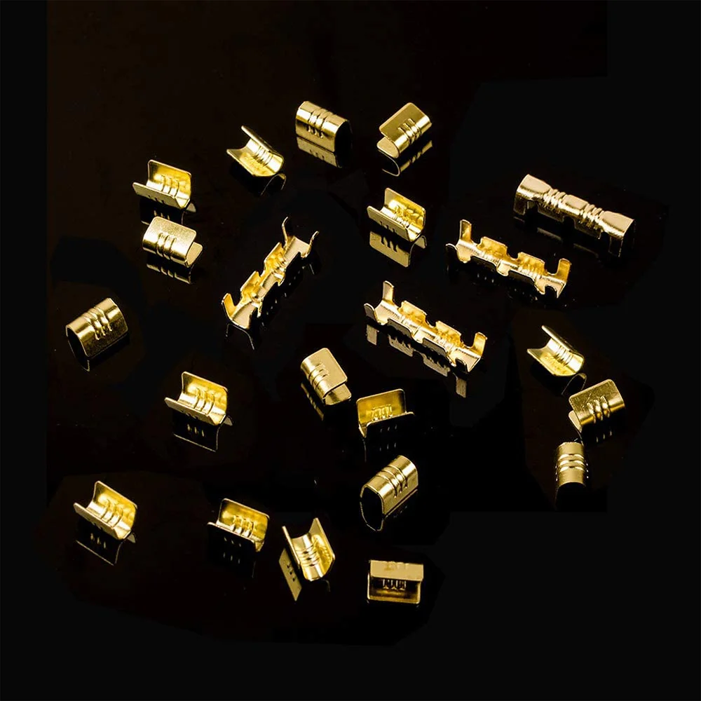 

【Hot Selling】550 Pcs U Shape Copper Ring Terminals Crimp Kit - Terminal Connector Crimping Buckle Cable Clip Wire Terminal Kit