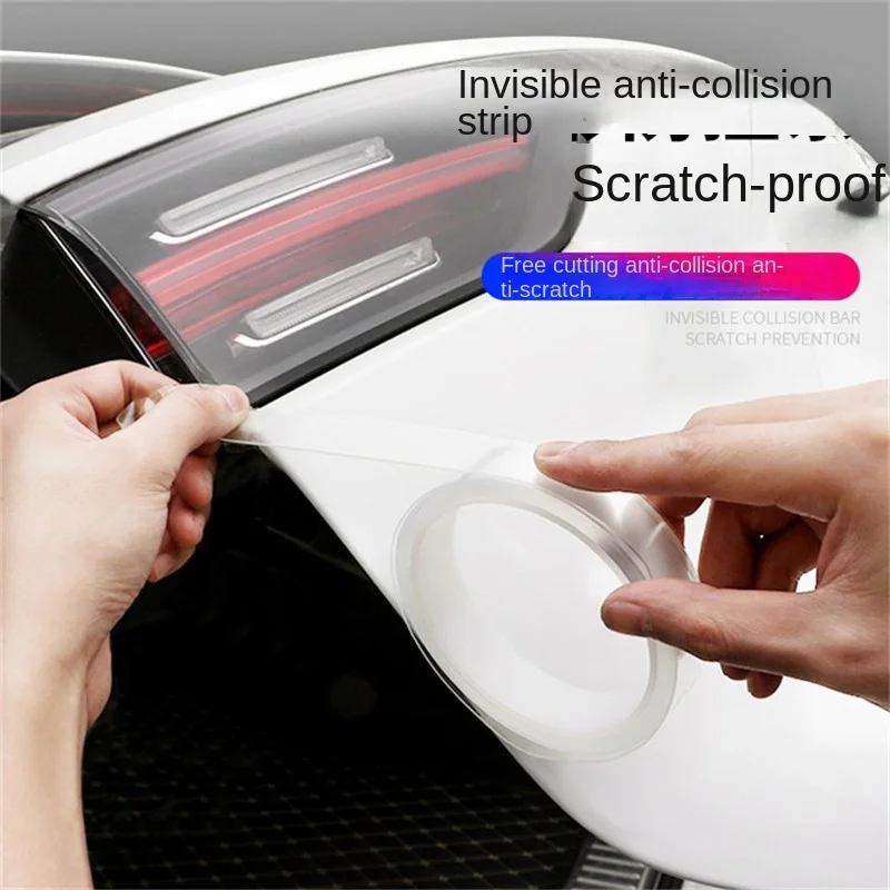 1pc 2cm*300cm Universal Clear Car Door Anti-Collision Strip Bumper Hood Edge Guard Paints Protection Film Sticker