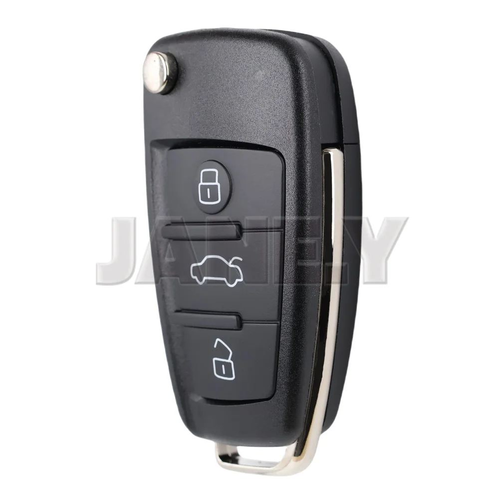 3-Buttons Remote Car Key Shell For Audi Q7 B7 Q3 A3 TT A2 A8 A6 A6L A4 S5 C5 C6 B6 Flip Folding Smart Key Cover Case Uncut Blade view 6