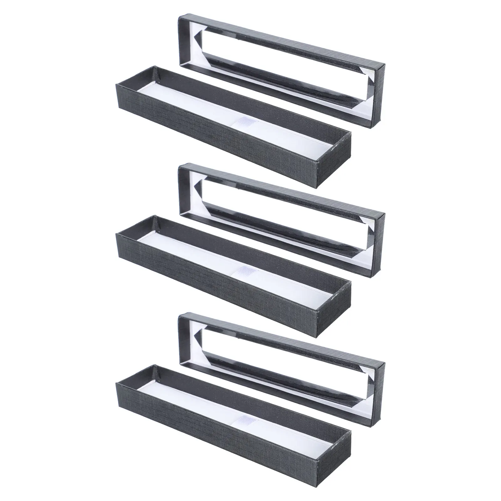 

5pcs Sturdy Paper Pen Box Lightweight Storage Organizer For Pens Pencils Use Simple Elegant Design Gift