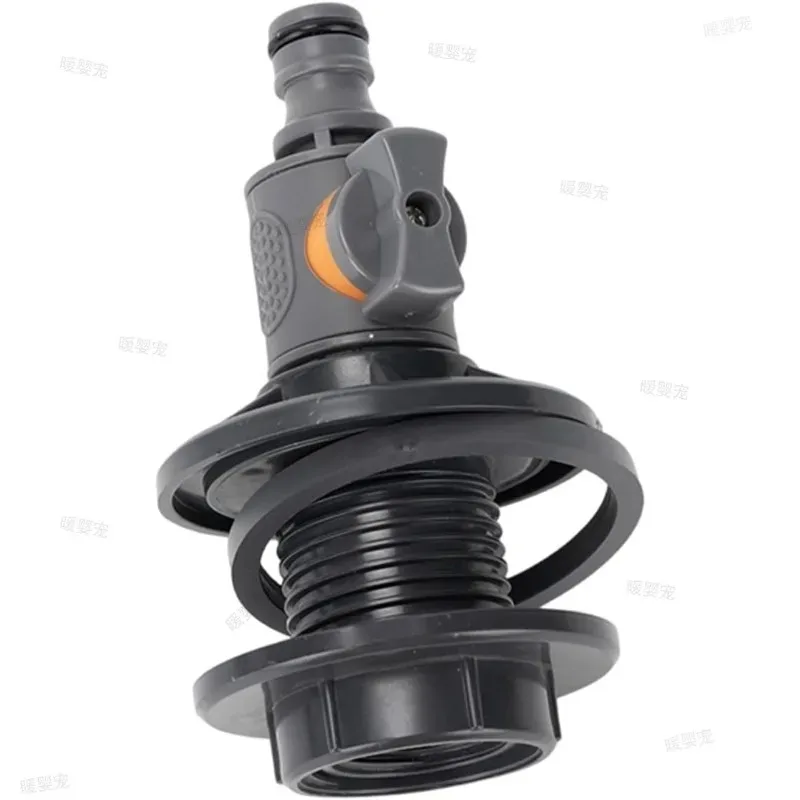 Durable Plastic IBC Water Barrel Adapter Shutoff Valve Easy Mount Hose Connector Outdoor Rain Collect Garden Water Supply