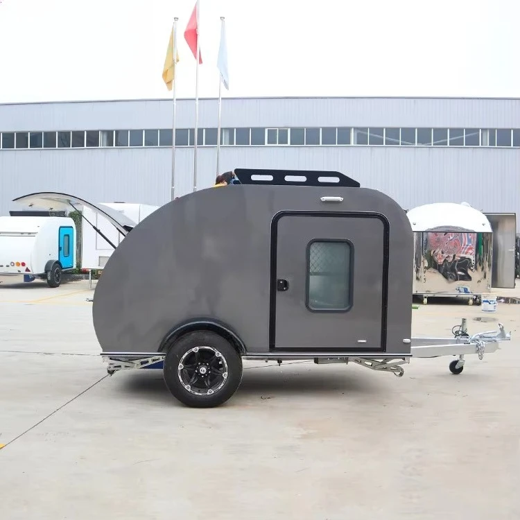 Teardrop Camper Customized Mini Off-road Aluminum Trailer Outdoor Water System Camping Lightweight Durable Hot Sale