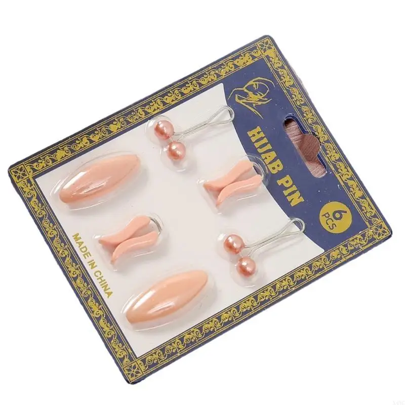 

X4YC 1Set Unique Pearls Brooch Pin Scarves Shawl Clip Women Dress Clip Scarf Pin
