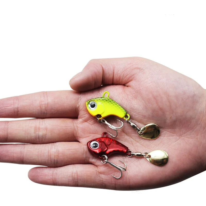 

1pc 5g 10g VIB Metal Tail Spinner Fishing Lure Rotating Tail Swimbait for Trout And Bass Fishing