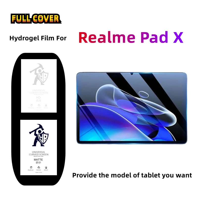 

2pcs Matte Tablets Hydrogel Film For Realme Pad X HD Screen Protector For Realme Pad X 10.95 inches Frosted/Clear Full Cover