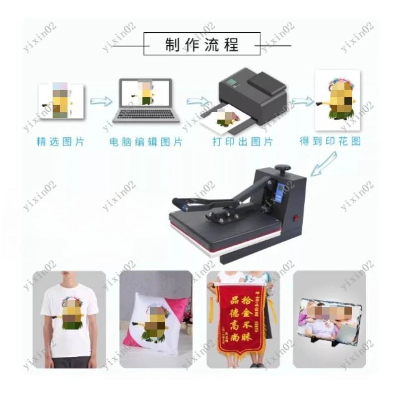 Manual Heat Press Machine High Pressure Flat Surface for Rhinestone Banner Garment Heat Transfer Hot Fix Printing Tool