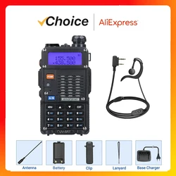 BAOFENG-walkie-talkie de banda Dual, Radio bidireccional, versión mejorada de UV-5RT, 5W, 1800mAh, 136-173MHz, 400-519MHz, tienda oficial