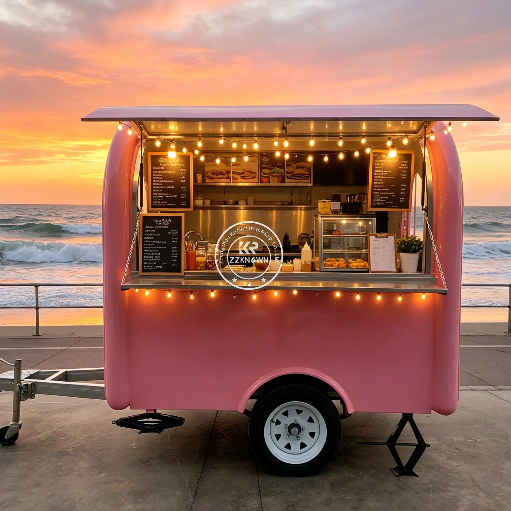 

Mobile Street Food Trailer Hamburger Hot Dog Shawarma Bbq Grill Barbecue Cart Concession Fast Food Truck Fully Equipped